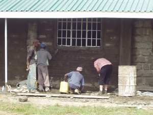 Slinging Mortor for the World Teacher Aid school in Nakuru Kenya