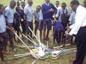 Lacrosse sticks donated to Kenya by World teacher